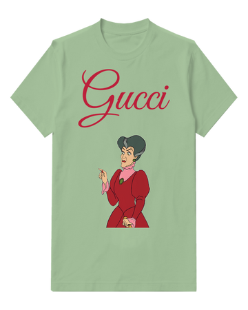Sage Green Woman Burgundy Finger Gesture Graphic T-Shirt - front product view