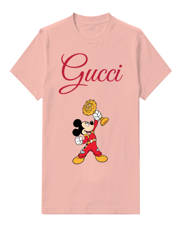 Blush Pink Mouse Golden Sunflower Graphic T-Shirt - front product view
