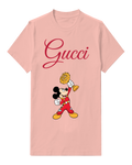 Blush Pink Mouse Golden Sunflower Graphic T-Shirt - front product view