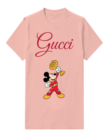 Blush Pink Mouse Golden Sunflower Graphic T-Shirt - front product view
