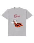 Light Gray Spotted Puppies Orange Blanket Graphic T-Shirt - front product view