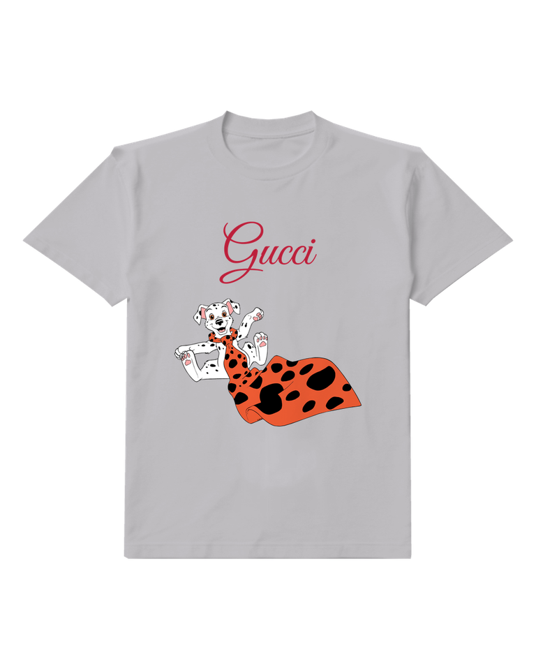 Light Gray Spotted Puppies Orange Blanket Graphic T-Shirt - front product view