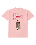 Blush Pink Mulan And Li Shang Standing Side By Side Graphic T-Shirt - front product view