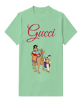 Sage Green Jasmine Rides Camel Aladdin Walks Beside Graphic T-Shirt - front product view