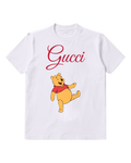 White Bear Dancing Raised Foot Graphic T-Shirt - front product view