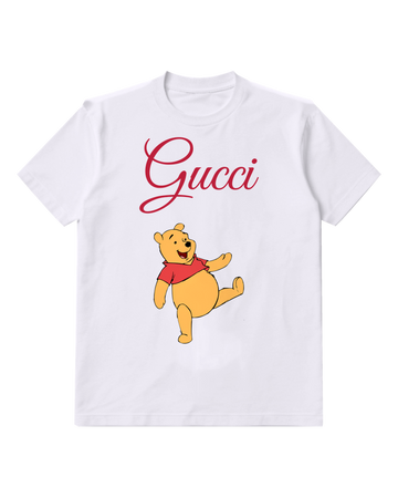 White Bear Dancing Raised Foot Graphic T-Shirt - front product view