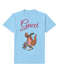 Sky Blue Kanga And Roo Ice Skating Together Graphic T-Shirt - front product view