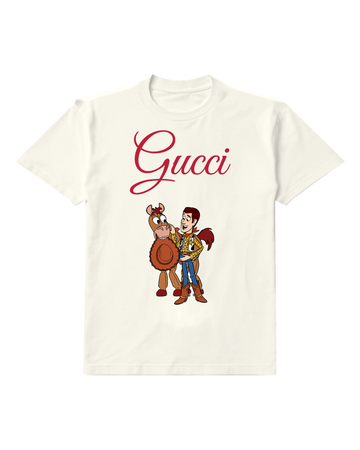 White Woody And Bullseye Standing Together Graphic T-Shirt - front product view