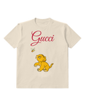 Ivory Lion Cub Tiny Bee Graphic T-Shirt - front product view