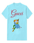 Sky Blue Peter Pan And Wendy Embracing Graphic T-Shirt - front product view