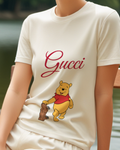 Ivory Bear Brown Satchel Graphic T-Shirt - model wearing view