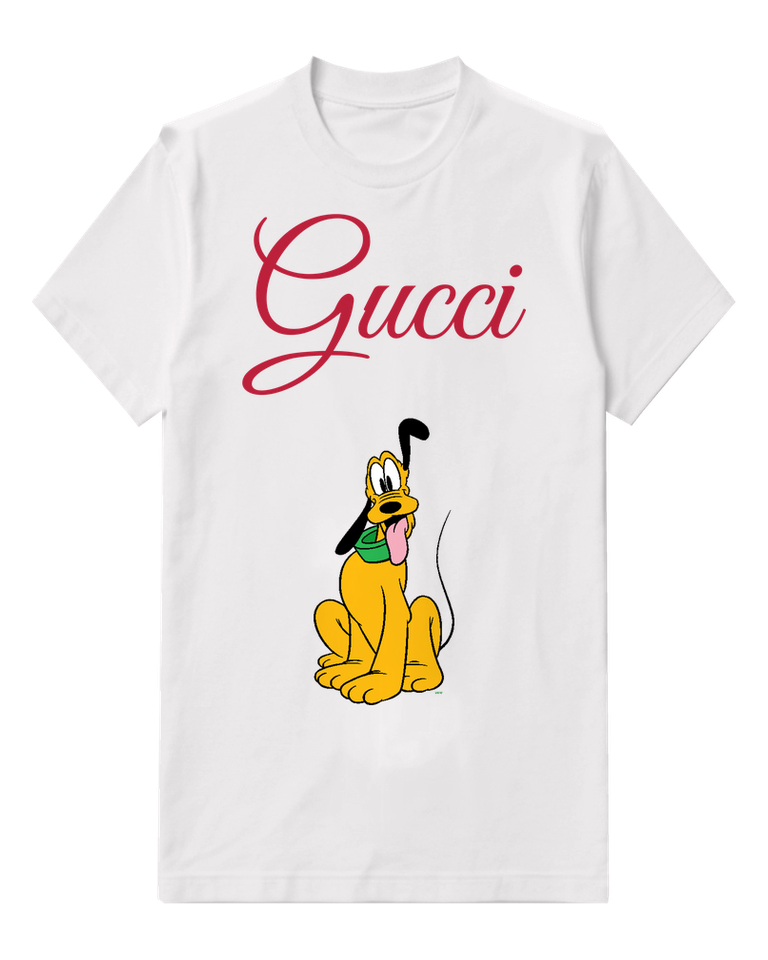 White Dog Narrow Seated Smile Graphic T-Shirt - front product view