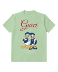 Sage Green Donald And Daisy In Confident Stance Graphic T-Shirt - front product view