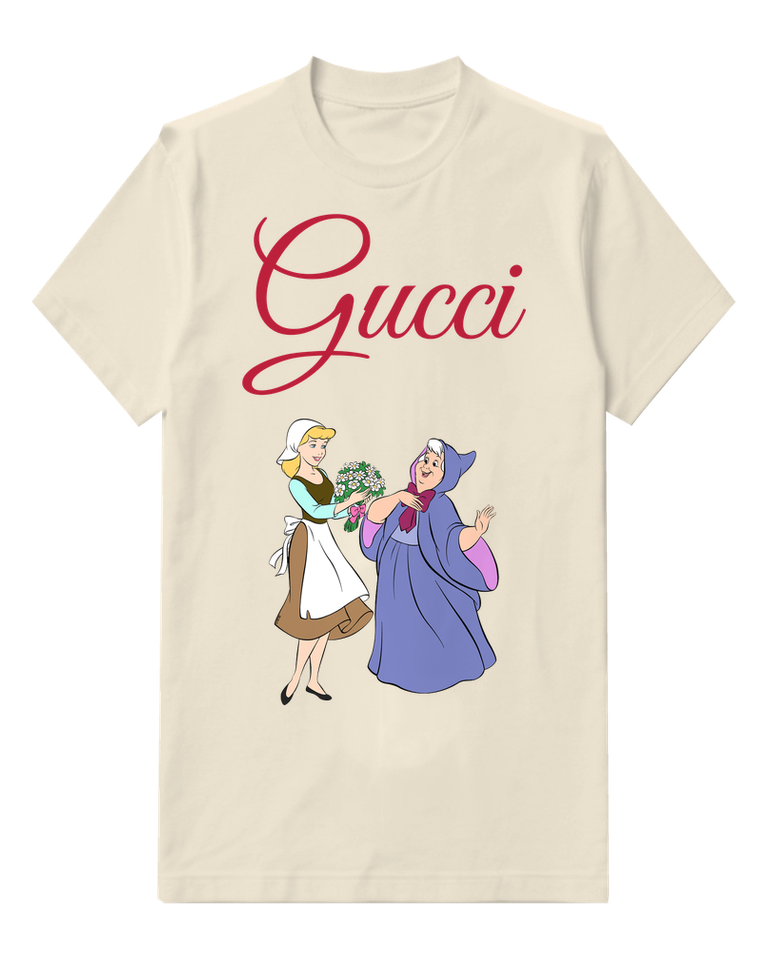 Ivory Cinderella Offering Flowers To The Fairy Godmother Graphic T-Shirt - front product view