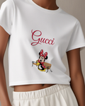 Light Gray Mouse Bench Rest Graphic T-Shirt - model wearing view