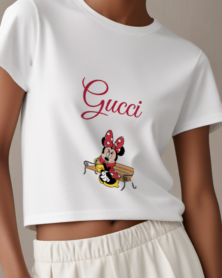 Light Gray Mouse Bench Rest Graphic T-Shirt - model wearing view