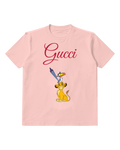 Blush Pink Simba Sitting Zazu Perched Atop Graphic T-Shirt - front product view