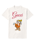 White Bespectacled Dwarf Tiny Object Graphic T-Shirt - front product view