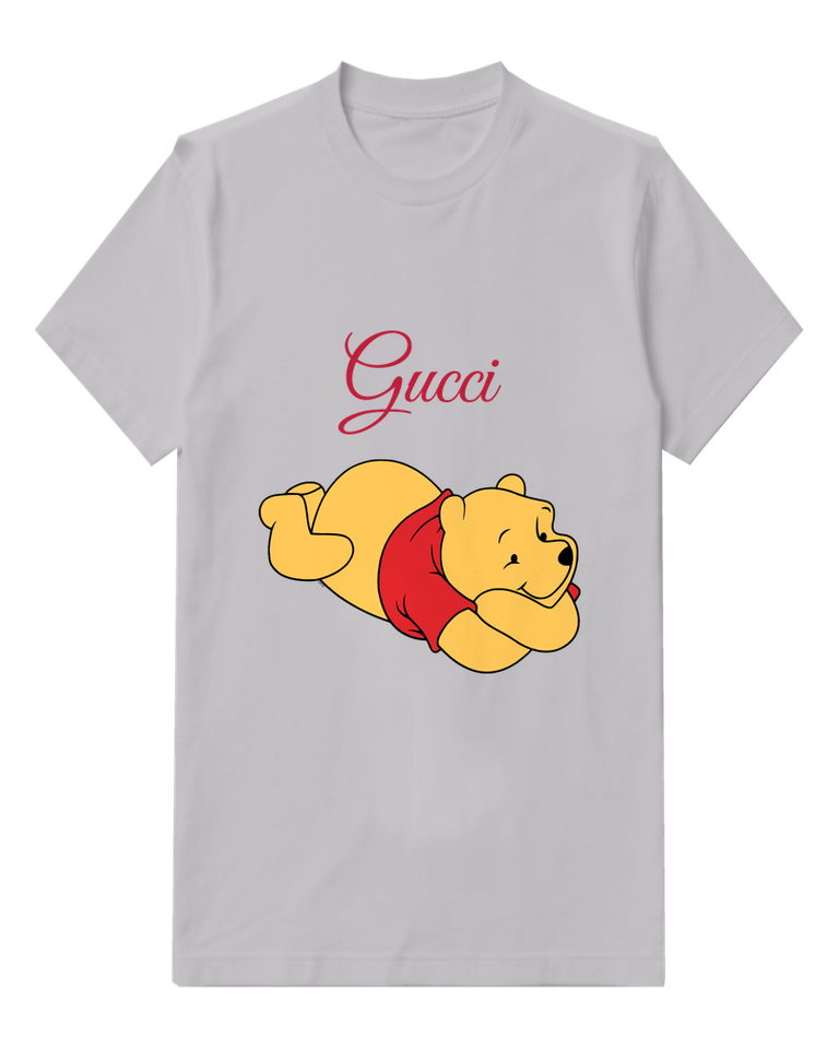 Light Gray Bear Floating Side Nap Graphic T-Shirt - front product view