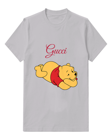 Light Gray Bear Floating Side Nap Graphic T-Shirt - front product view