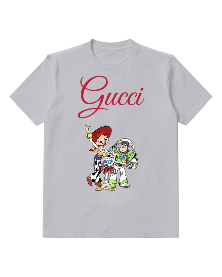 Light Gray Jessie And Buzz With Forky Graphic T-Shirt - front product view