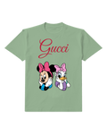 Sage Green Minnie And Daisy Hands On Cheeks Graphic T-Shirt - front product view