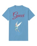 Dusty Blue Pale Blue Fairy Midair Graphic T-Shirt - front product view
