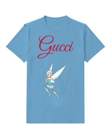 Dusty Blue Pale Blue Fairy Midair Graphic T-Shirt - front product view