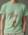 Sage Green Aurora And Prince Phillip Holding Flowers Graphic T-Shirt - model wearing view