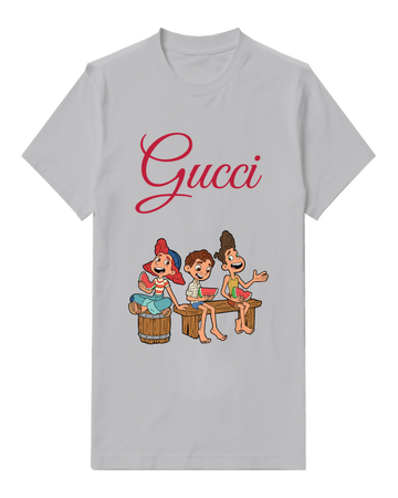 Light Gray Three Children Playing Drums Graphic T-Shirt - front product view