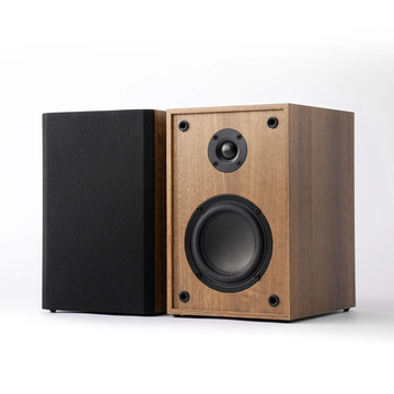 Dual-Wooden Cabinet Wireless Bookshelf Speaker Pair, Dual-Driver High-Fidelity Bluetooth Desktop Audio System