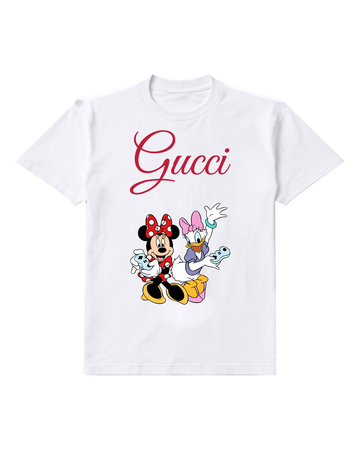 White Minnie And Daisy Holding Game Controllers Graphic T-Shirt - front product view