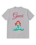 Light Gray Red Haired Woman Teal Dress Graphic T-Shirt - front product view