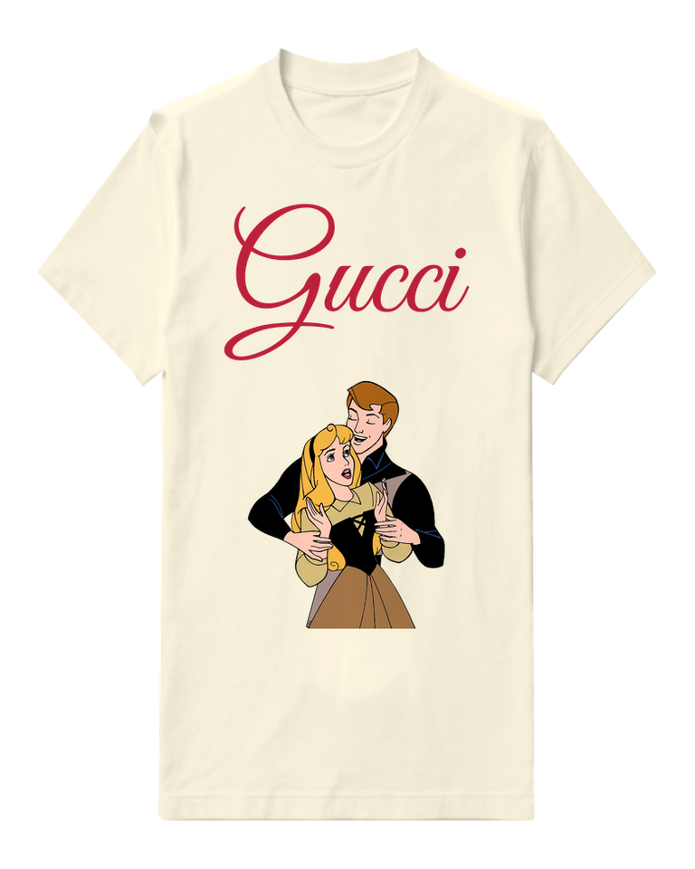 Ivory Aurora And Prince Philip Embracing Graphic T-Shirt - front product view