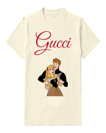 Ivory Aurora And Prince Philip Embracing Graphic T-Shirt - front product view