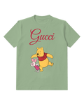 Sage Green Winnie The Pooh Dancing With Piglet Graphic T-Shirt - front product view