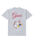 Pale Lavender Duck Duo Racing In Dynamic Motion Graphic T-Shirt - front product view
