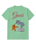 Sage Green Baloo Pulls Tiger By Tail Graphic T-Shirt - front product view