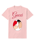 Blush Pink Ariel And Eric Kissing Face To Face Graphic T-Shirt - front product view
