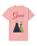 Blush Pink Elsa And Anna In Coronation Attire Graphic T-Shirt - front product view