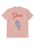 Blush Pink Two Blue Ants Standing Graphic T-Shirt - front product view