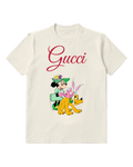 Light Gray Minnie Mouse With Easter Bunny Pluto Graphic T-Shirt - front product view