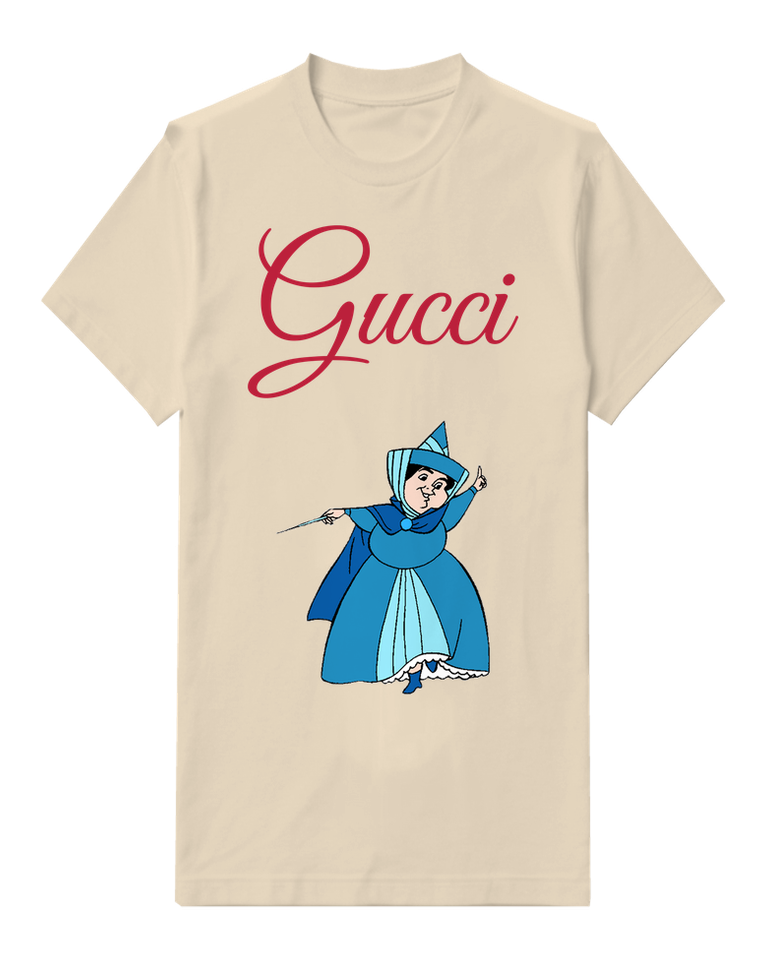 Ivory Blue Fairy Pointing Wand Graphic T-Shirt - front product view