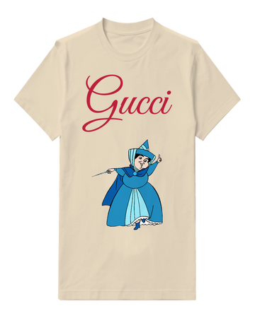 Ivory Blue Fairy Pointing Wand Graphic T-Shirt - front product view