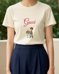 Ivory Woody And Buzz Lightyear Standing Together Graphic T-Shirt - model wearing view