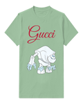 Sage Green White Snow Creature Large Claws Graphic T-Shirt - front product view