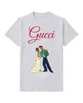 Light Gray Tiana And Prince Naveen Wedding Couple Graphic T-Shirt - front product view