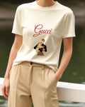 Ivory Aurora And Prince Philip Embracing Graphic T-Shirt - model wearing view