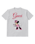 Light Gray Mouse Pink Dotted Run Graphic T-Shirt - front product view