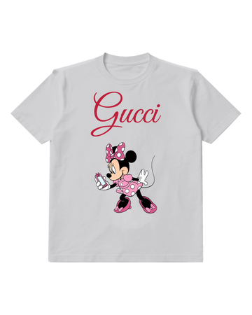Light Gray Mouse Pink Dotted Run Graphic T-Shirt - front product view